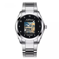 Thumbnail for Airbus A319ceo - Poster + Name - Stainless Steel Band - For Men