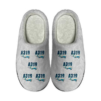 Thumbnail for Airbus A319ceo - Slippers - Cotton - Cartoon Pattern - Light Gray