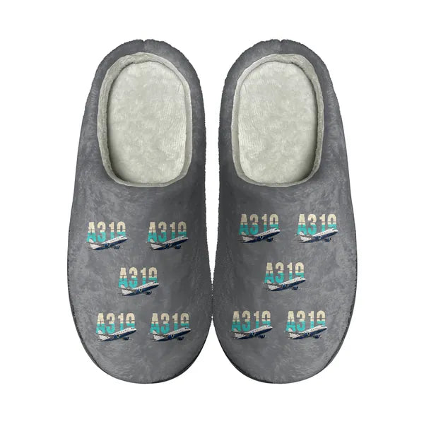 Airbus A319ceo - Slippers - Cotton - Original Pattern - Gray