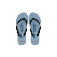 Thumbnail for Airbus A319ceo - Slippers - Flip Flops - Cartoon + Name - Light Blue