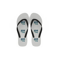 Thumbnail for Airbus A319ceo - Slippers - Flip Flops - Cartoon Pattern - White