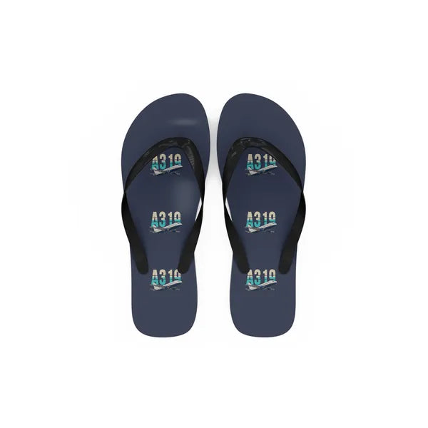 Airbus A319ceo - Slippers - Flip Flops - Original Pattern - Navy Blue