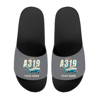 Thumbnail for Airbus A319ceo - Slippers - Sport - Cartoon + Name - Gray
