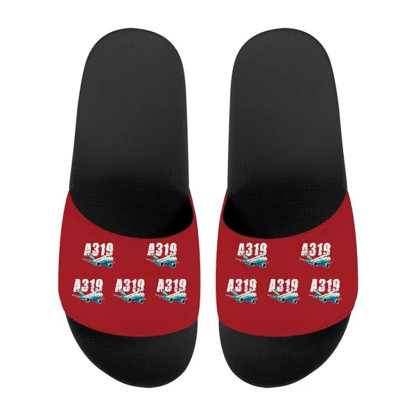 Airbus A319ceo - Slippers - Sport - Cartoon Pattern - Red
