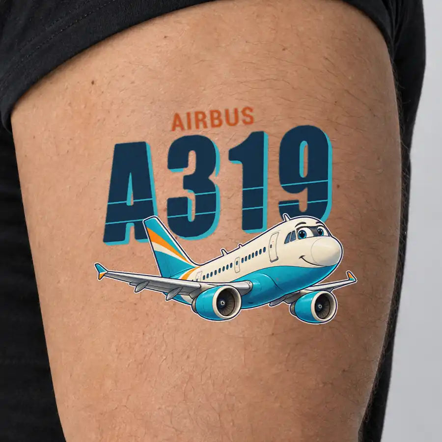 Airbus A319ceo - Tattoo - Cartoon - Man