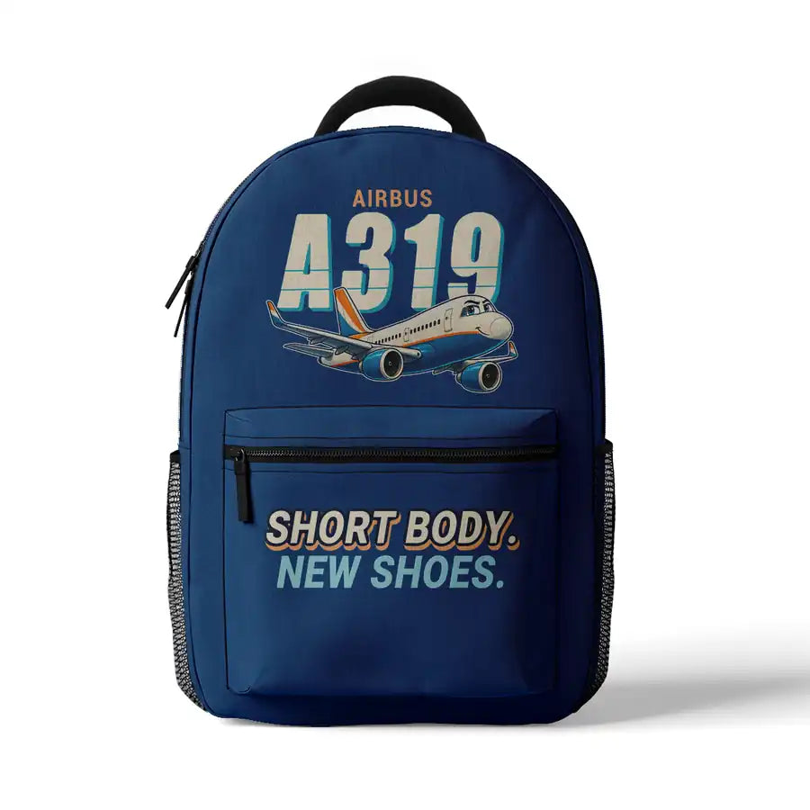 Airbus A319neo - 3D Backpack - Cartoon - Blue
