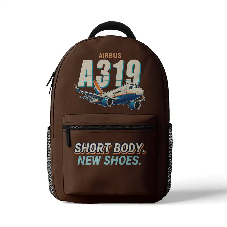 Airbus A319neo - 3D Backpack - Cartoon - Brown