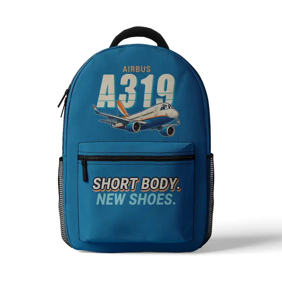 Airbus A319neo - 3D Backpack - Cartoon - Light Blue