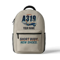 Thumbnail for Airbus A319neo - 3D Backpack - Cartoon + Name - Beige