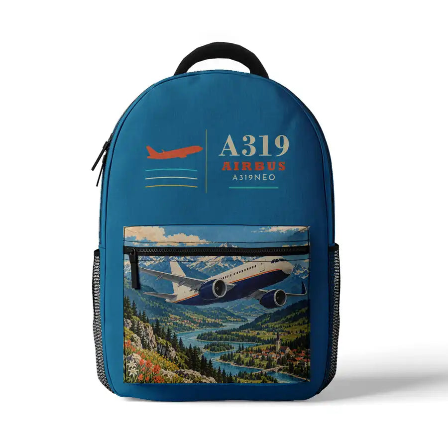 Airbus A319neo - 3D Backpack - Light Blue