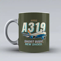 Thumbnail for Airbus A319neo - Cartoon - Mug - Green Army