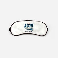 Thumbnail for Airbus A319neo - Cartoon + Name - Sleep Mask - White