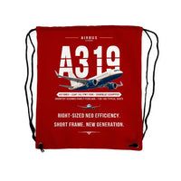 Thumbnail for Airbus A319neo - Drawstring Bag - Original - Red