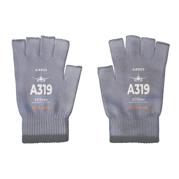 Airbus A319neo - Gloves - Cut - Heritage + Name - Gray