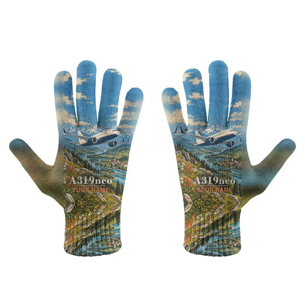 Airbus A319neo - Gloves - Full - 3D + Name - Full Print
