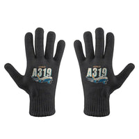 Thumbnail for Airbus A319neo - Gloves - Full - Cartoon - Black