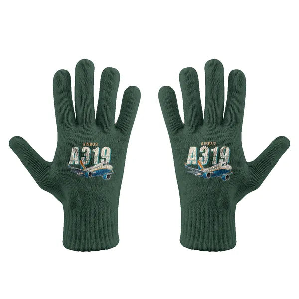 Airbus A319neo - Gloves - Full - Cartoon - Dark Green