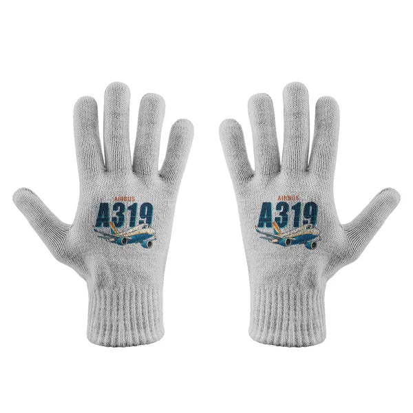 Airbus A319neo - Gloves - Full - Cartoon - Light Gray