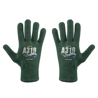 Thumbnail for Airbus A319neo - Gloves - Full - Cartoon + Name - Dark Green