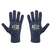 Thumbnail for Airbus A319neo - Gloves - Full - Cartoon - Navy Blue