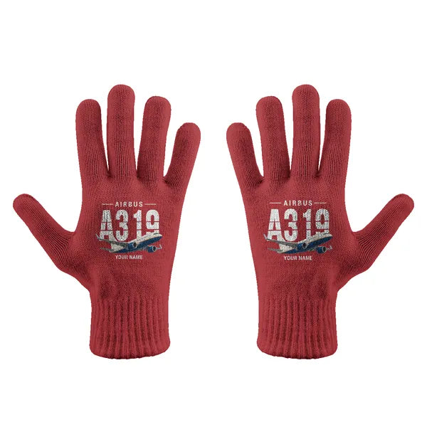 Airbus A319neo - Gloves - Full - Original + Name - Red
