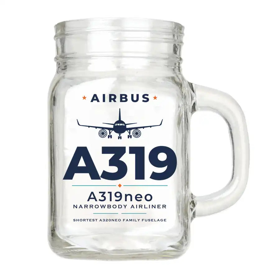 Airbus A319neo - Heritage - Cocktail Glass (Mason Jar)