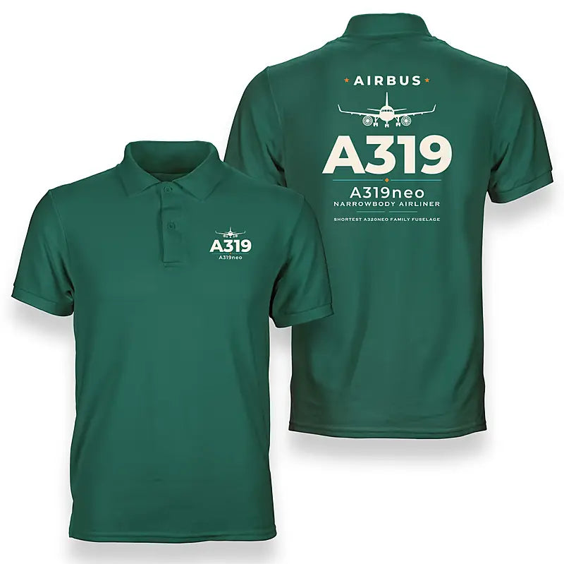 Airbus A319neo - Heritage - Double-Side Polo - Green