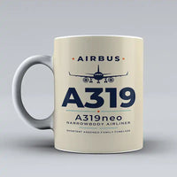 Thumbnail for Airbus A319neo - Heritage - Mug - Beige
