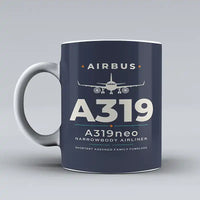 Thumbnail for Airbus A319neo - Heritage - Mug - Dark Blue