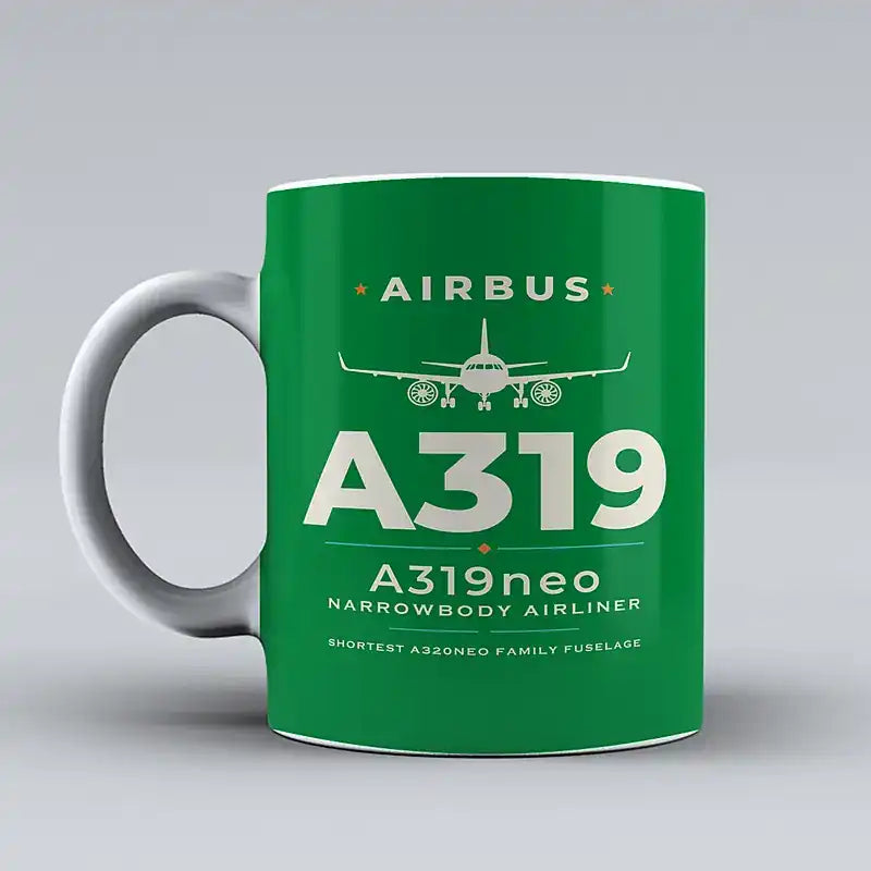 Airbus A319neo - Heritage - Mug - Green