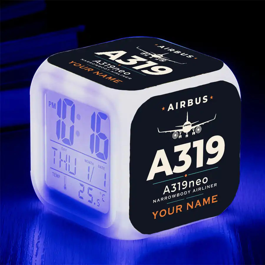 Airbus A319neo - Heritage + Name - Alarm Clock