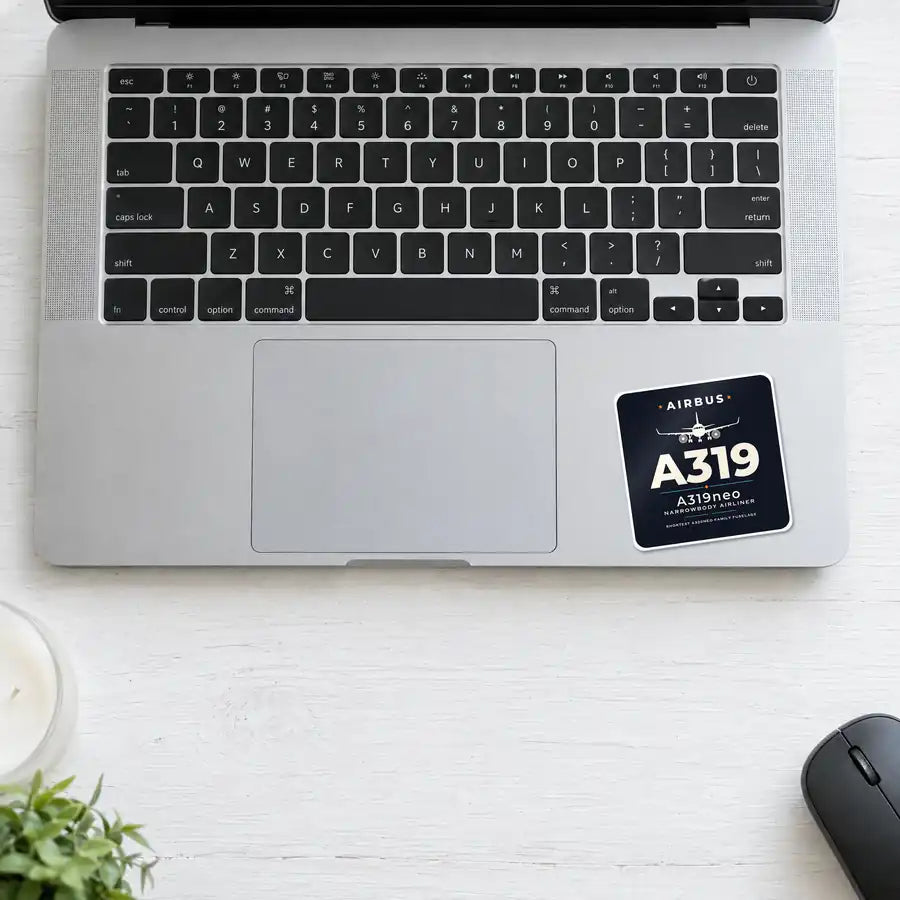 Airbus A319neo - Heritage - Square Sticker - Laptop