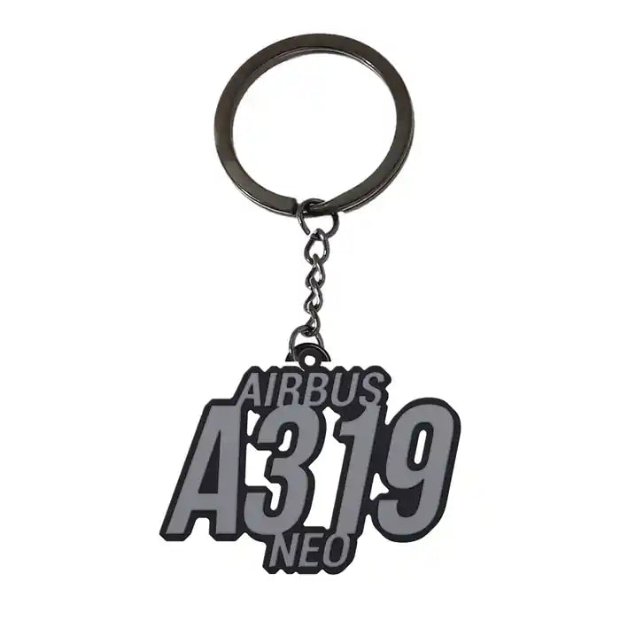 Airbus A319neo - Hollow Key Chain - Tag - Black