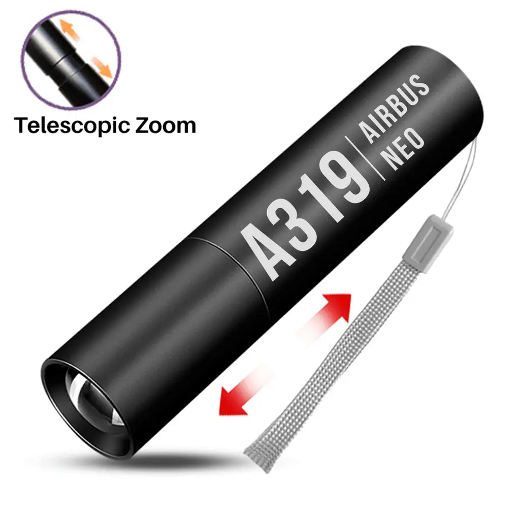 Airbus A319neo - Mini LED Flashlight - Tag - Black