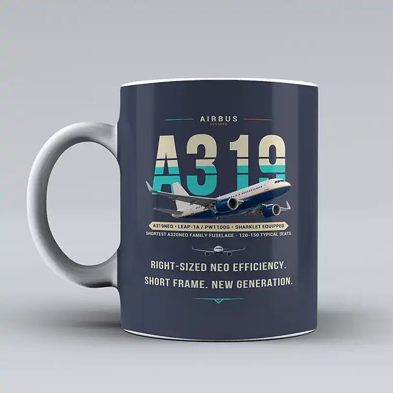 Airbus A319neo - Original - Mug - Dark Blue