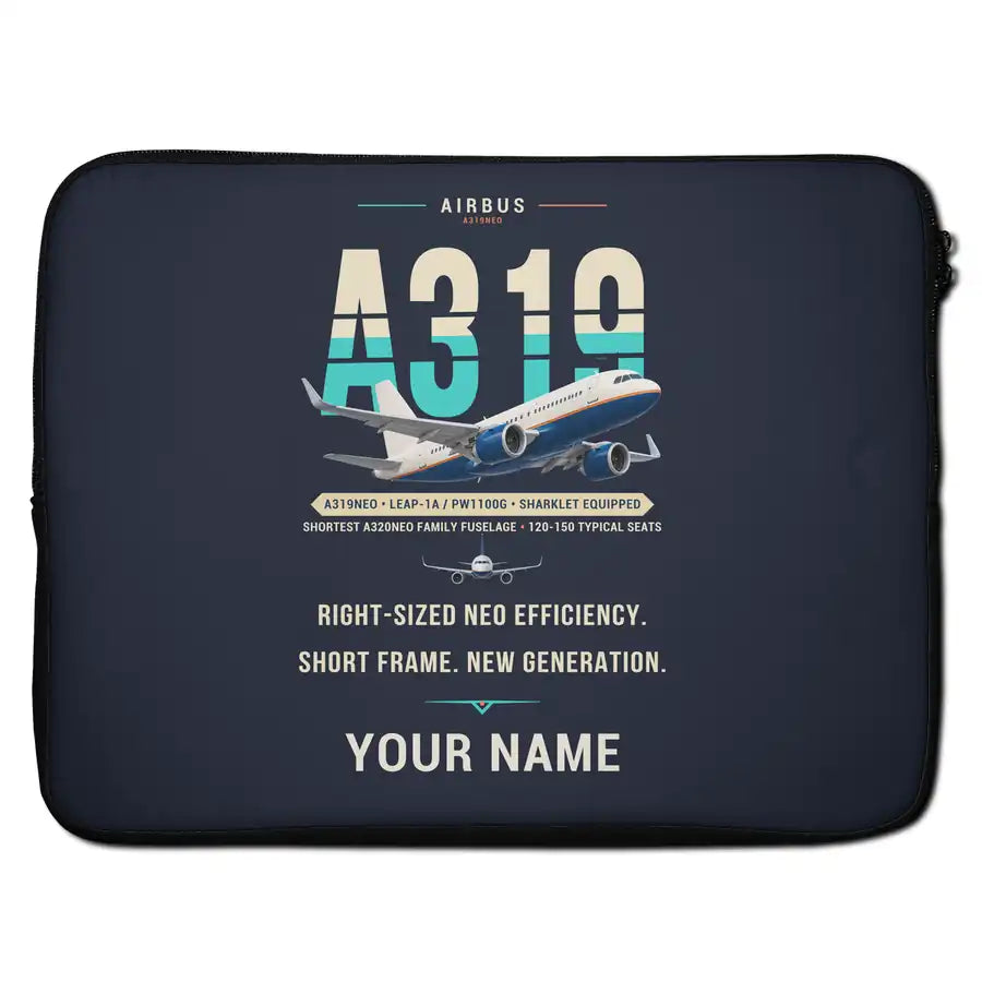 Airbus A319neo - Original + Name - Laptop Sleeve