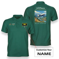 Thumbnail for Airbus A319neo - Poster - Double-Side Polo - Green + Name