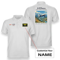 Thumbnail for Airbus A319neo - Poster - Double-Side Polo - White + Name