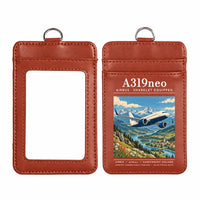 Thumbnail for Airbus A319neo - Poster - ID Card Holder - Light Brown