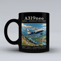 Thumbnail for Airbus A319neo - Poster - Mug - Black