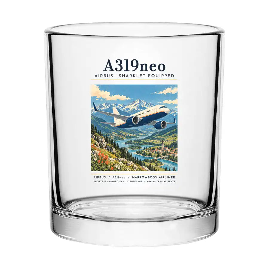 Airbus A319neo - Poster - Special Whiskey Glass