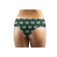 Thumbnail for Airbus A319neo - Women Panties - Cartoon Pattern - Dark Green - Back
