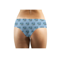 Thumbnail for Airbus A319neo - Women Panties - Original Pattern - Light Blue - Back
