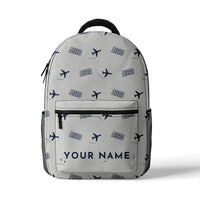 Thumbnail for Airbus A320 - 3D Backpack - 3D Pattern + Name - White