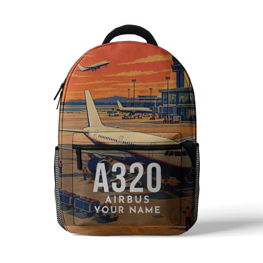 Airbus A320 - 3D Backpack - 3D Scene + Name