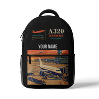 Thumbnail for Airbus A320 - 3D Backpack - Black + Name