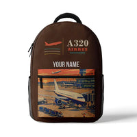 Thumbnail for Airbus A320 - 3D Backpack - Brown + Name