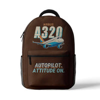 Thumbnail for Airbus A320 - 3D Backpack - Cartoon - Brown
