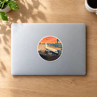 Thumbnail for Airbus A320 - 3D + Name - Circle Sticker - MacBook