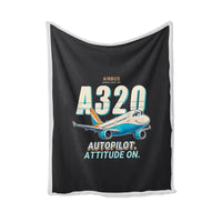 Thumbnail for Airbus A320 - Cartoon - Blanket - Black